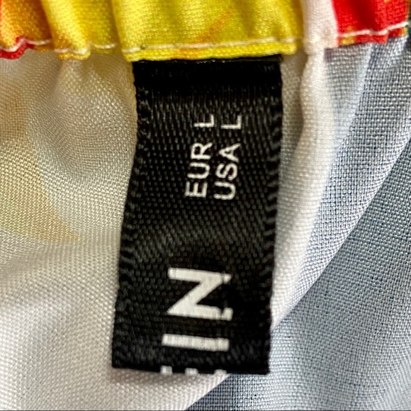 Shein Sunflower Blue White Stripe Spaghetti Strap Knee Length Sundress Size L - Picture 9 of 16